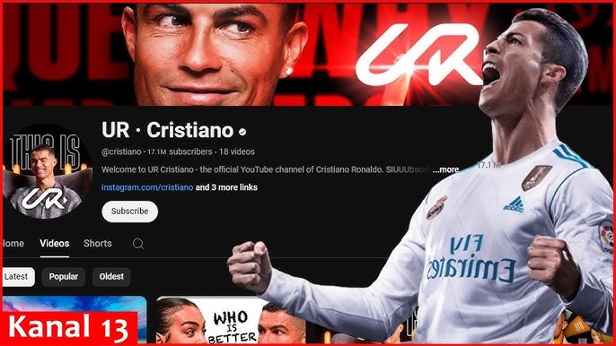 Cristiano Ronaldo Hits 30 Million YouTube Subscribers In Two Days