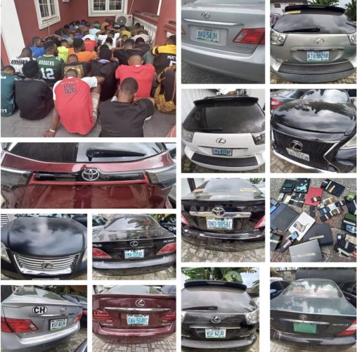 EFCC Arrest 48 Suspected Fraudsters With Exotic Cars In Uyo