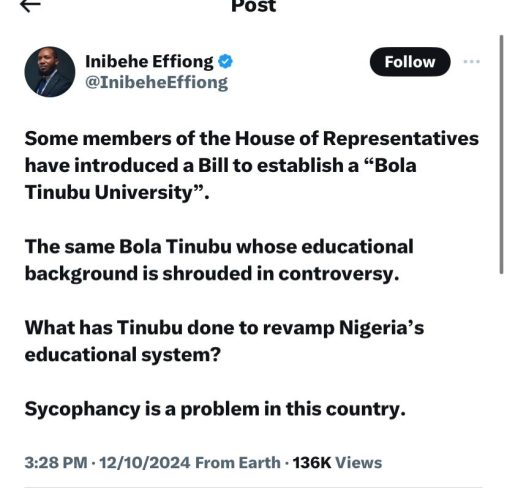 Bola Tinubu University: See What Nigerians Have To Say