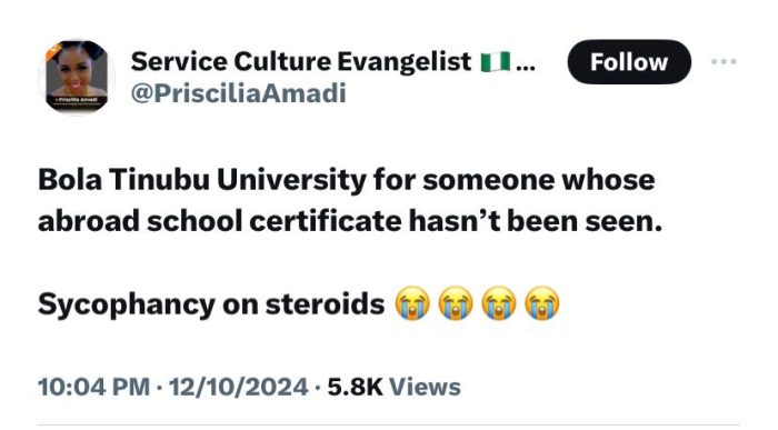 Bola Tinubu University: See What Nigerians Have To Say