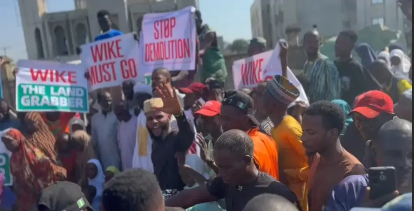 Mass Demolition: Abuja Protesters Demands An End To Wike’s ‘Operation Sweep’