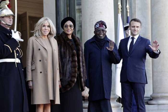 PICTURE: Macron Welcomes Tinubu In Historic State Visit To France