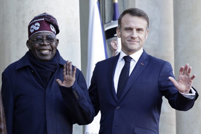 PICTURE: Macron Welcomes Tinubu In Historic State Visit To France