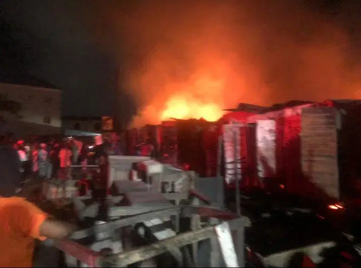 Millions Lost As Fire Engulfs Ajah Market In Lagos (VIDEO)