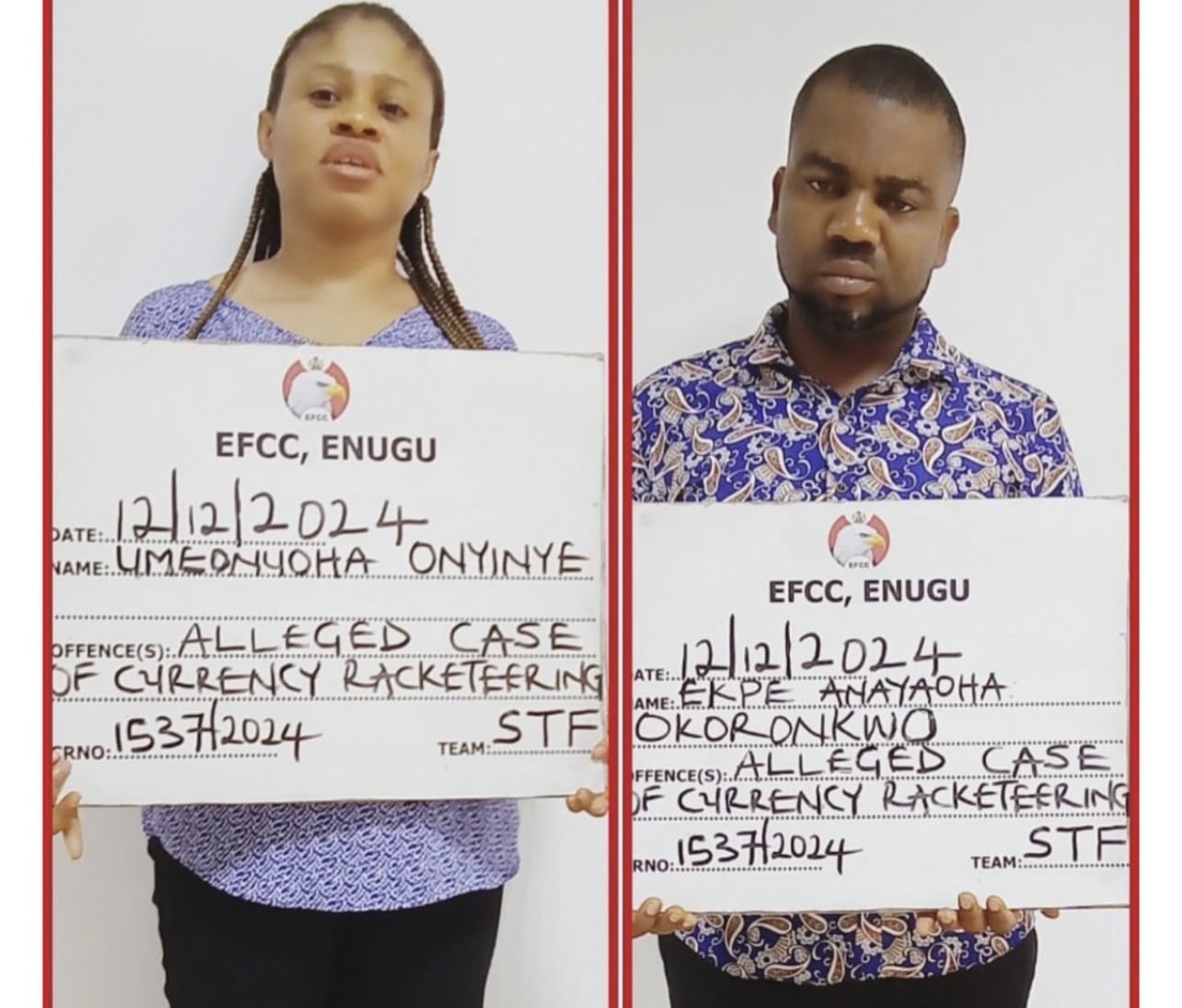 EFCC Arraigns Bankers For Alleged Currency Racketeering In Enugu