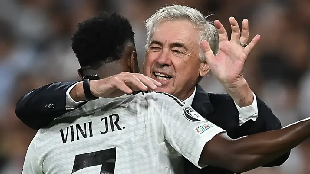 Ancelotti Sides With Vini Jr Over Red Card