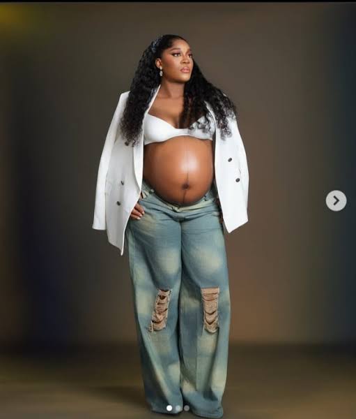 BBNaija’s Lucy Edet Flaunts Baby Bump In Maternity Shoot