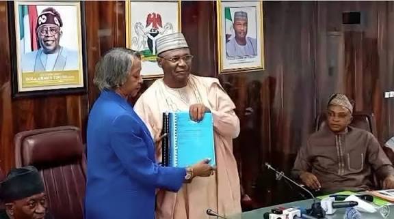 Yakubu Hands Over To May Agbamuche-Mbu as Acting INEC Chairman