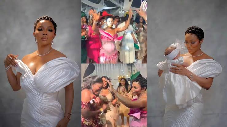 Toke Makinwa Dedicates Daughter Yaya in Heartwarming Ceremony