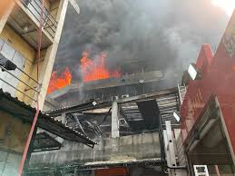 Fire Guts Clothing Warehouse At Lagos Island Plaza