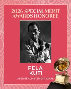 Afrobeat Pioneer Fela Kuti Becomes First African to Receive Grammy Lifetime Achievement Award