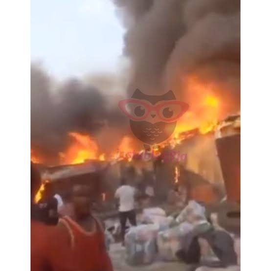 Fire Outbreak Sparks Panic at Army Arena Market, Oshodi