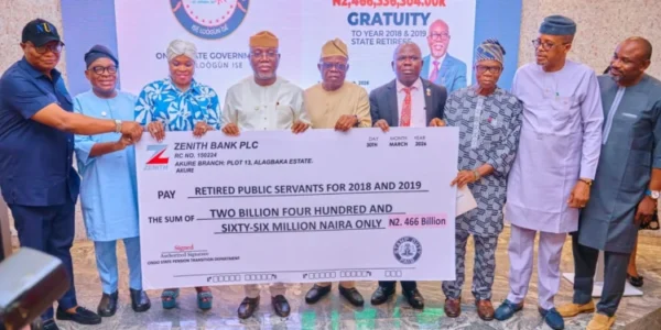 Ondo Disburses ₦2.4bn Gratuities To Retirees From 2018–2019